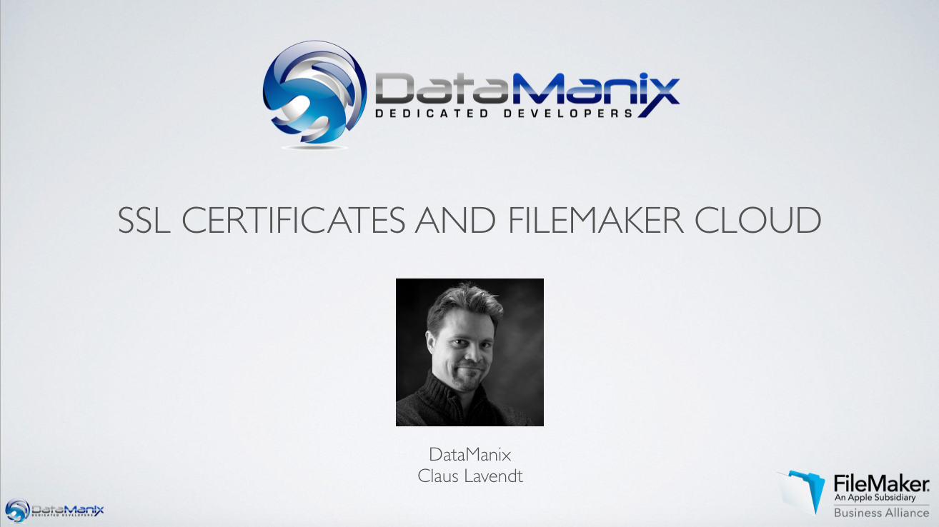 FileMaker Cloud and SSL Certificates